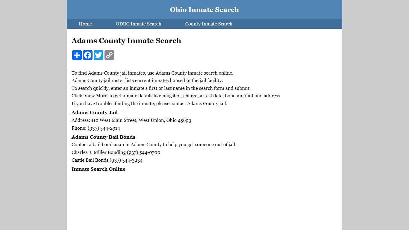 Adams County Inmate Search